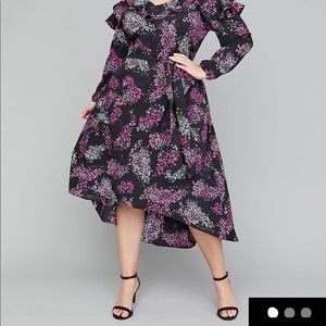 Cold shoulder floral dress